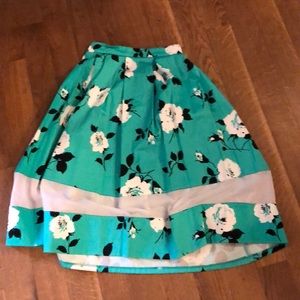 AQUA floral skirt